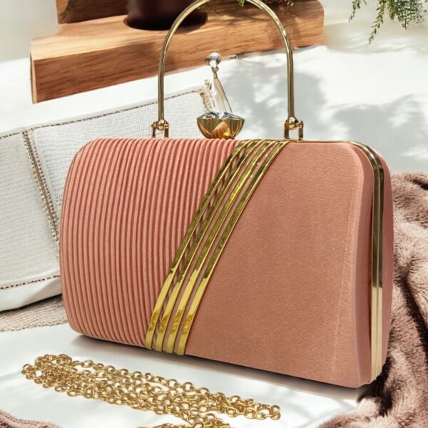 Premium Bridal Handy Clutch – Elegant Silky Finish with Sling