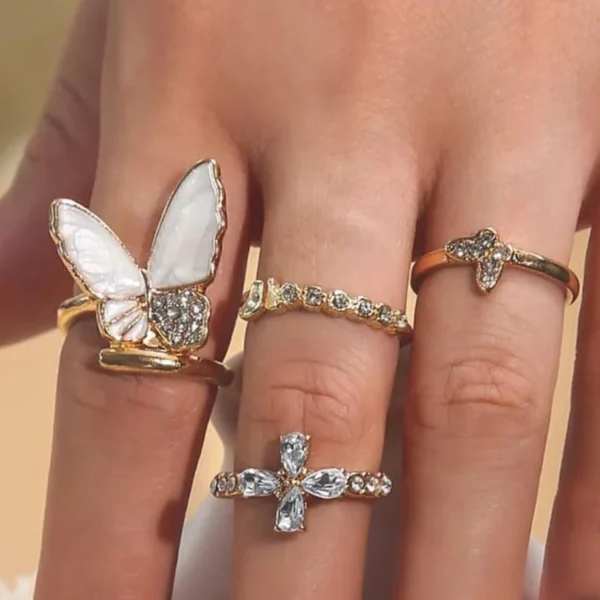 Twilight Crystal Ring Set