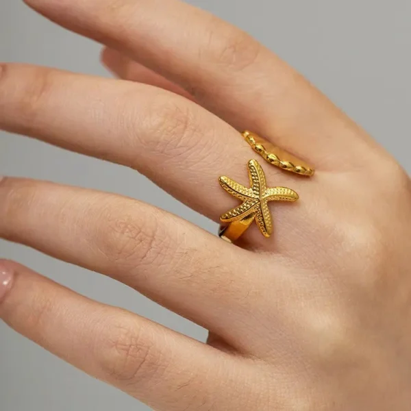Sea Shore Anti Tarnish Adjustable Ring