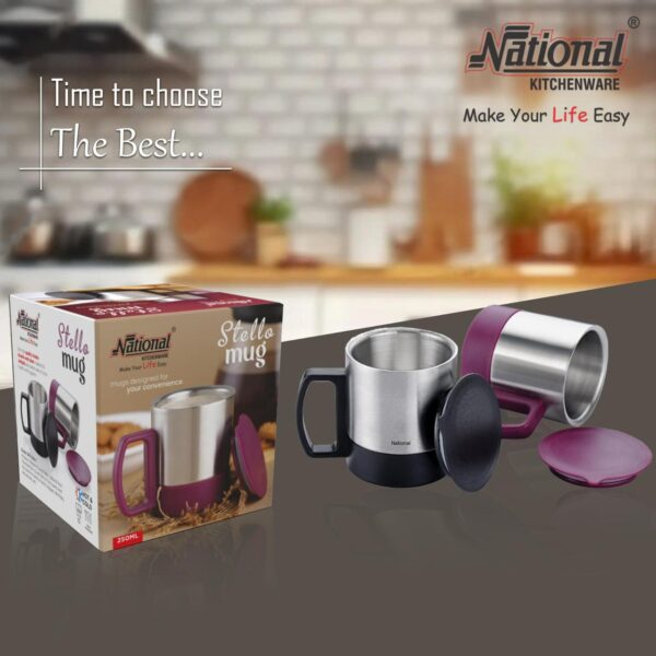 Insulated Steel Mug / Coffee Mug with Lid